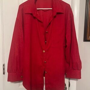 Red Button Up